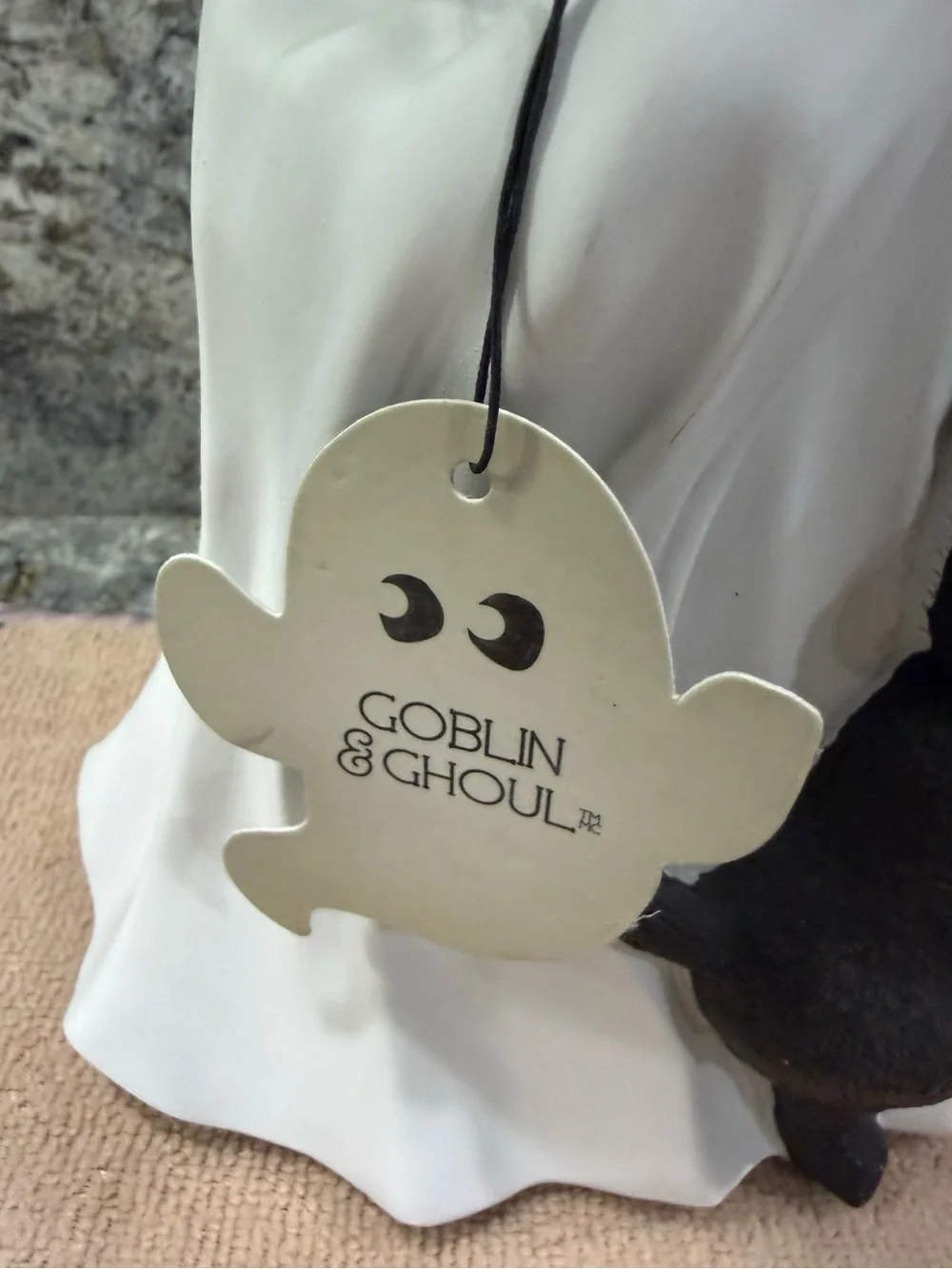NWT Goblin & Ghoul Ghost Black Cat Umbrella Halloween Figurine 13” Decor